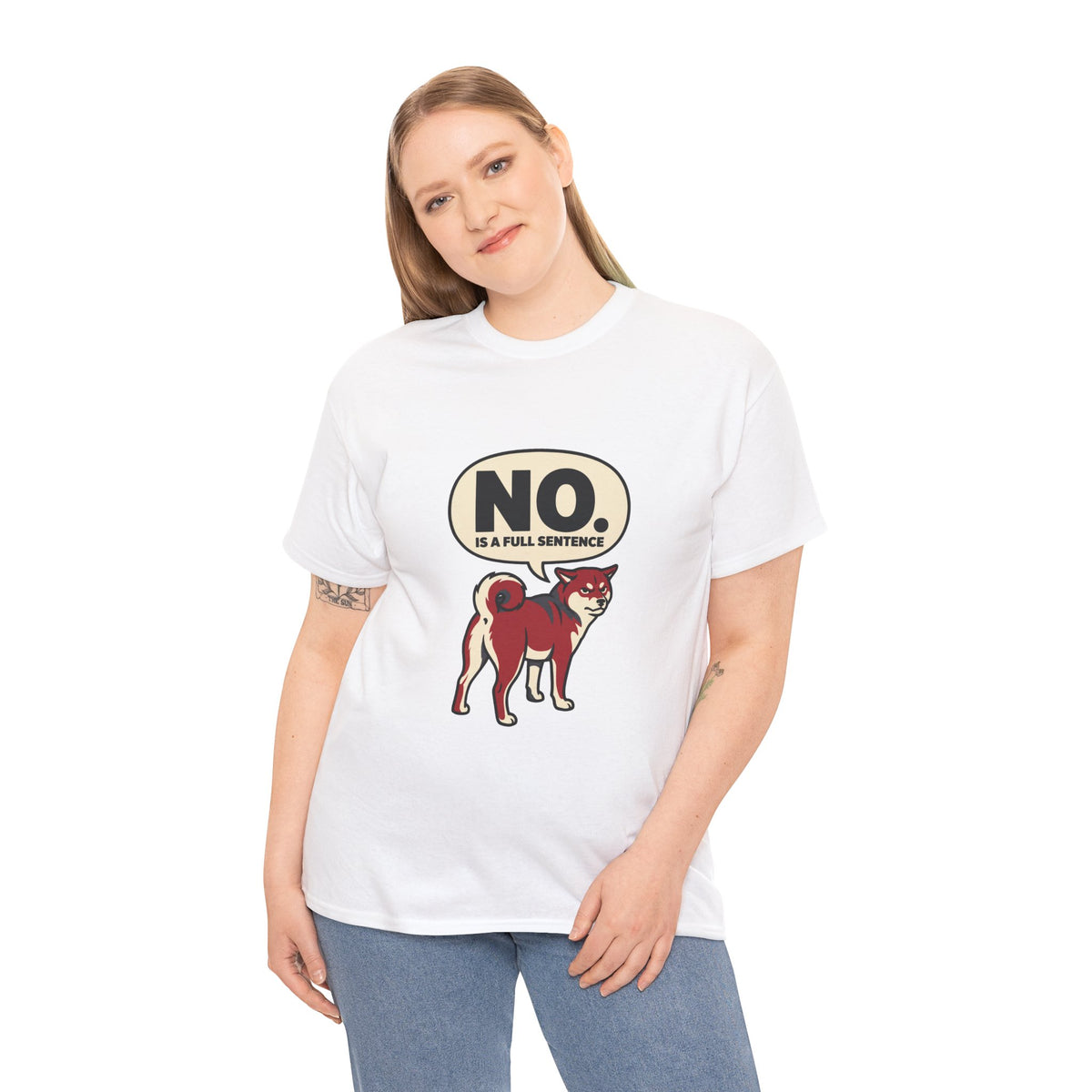 No Is A Full Sentence — Funny Shiba Tee | Petsy Square
