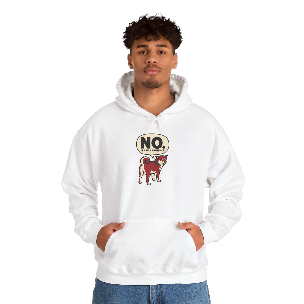 No Is A Full Sentence — Cozy Shiba Hoodie | Petsy Square