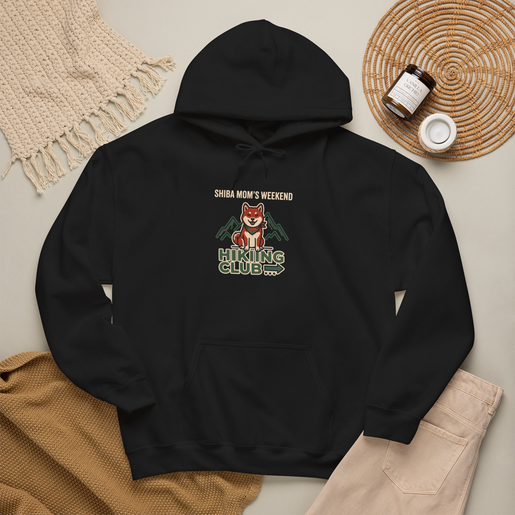 Shiba Mom's Weekend Hiking Club — Cozy Shiba Inu Hoodie | Petsy Square