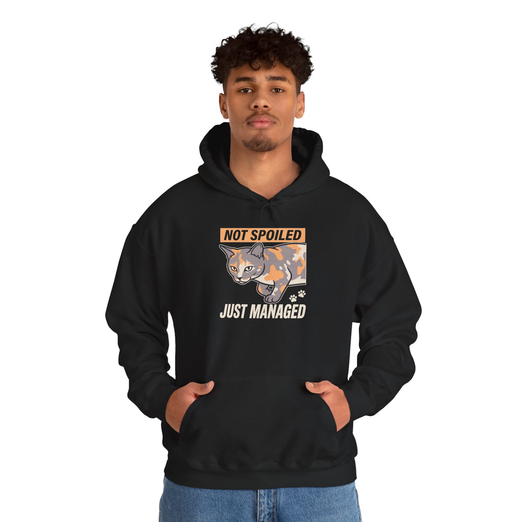 Not Spoiled Just Managed — Cozy Cat Lover Hoodie | Petsy Square
