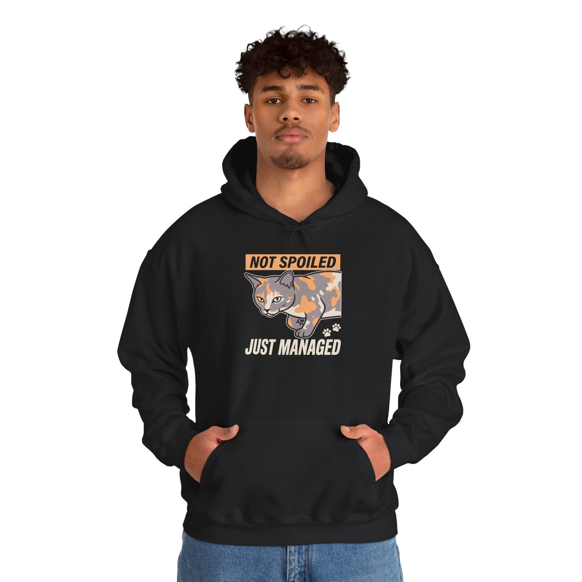Not Spoiled Just Managed — Cozy Cat Lover Hoodie | Petsy Square