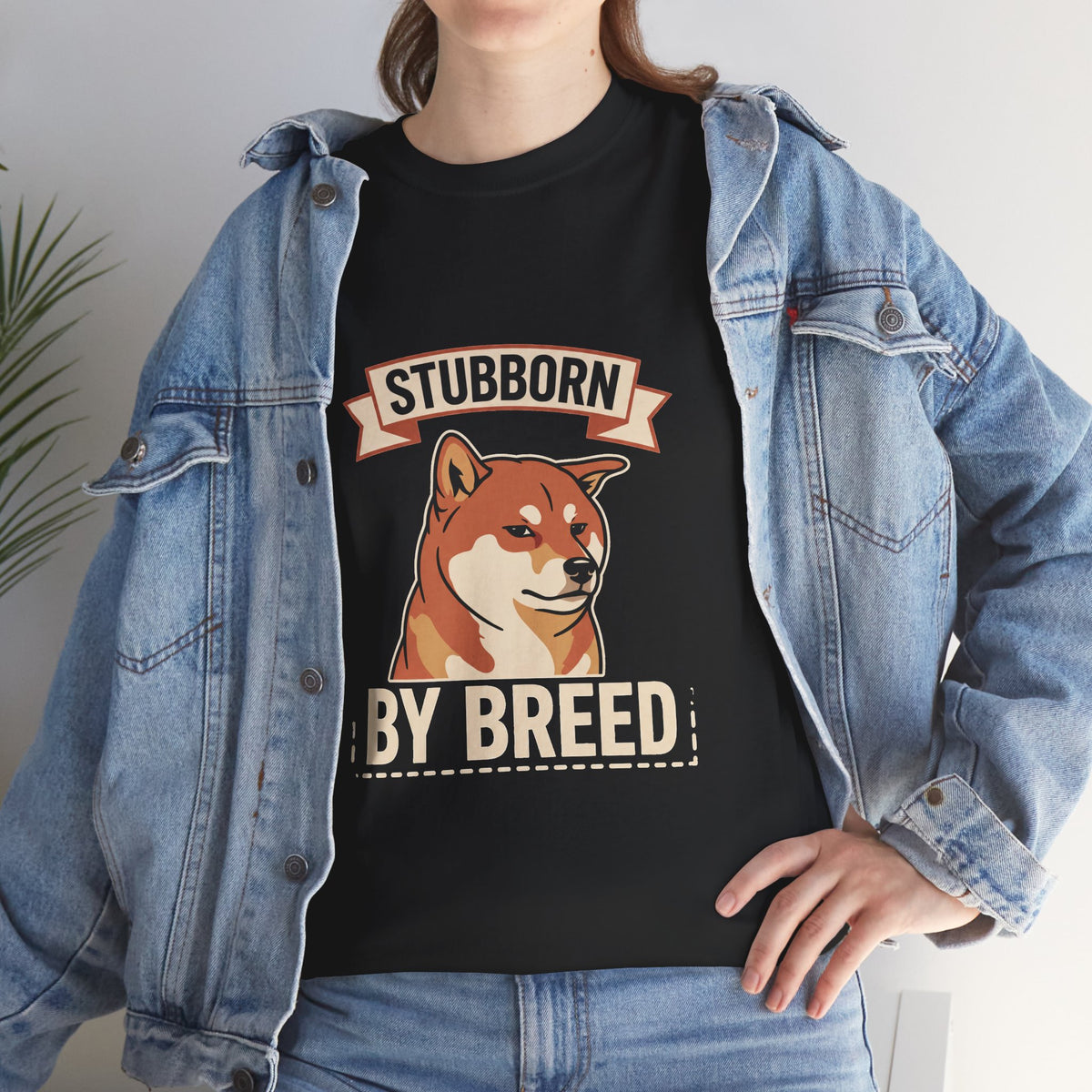 Stubborn By Breed — Funny Shiba Inu Tee | Petsy Square