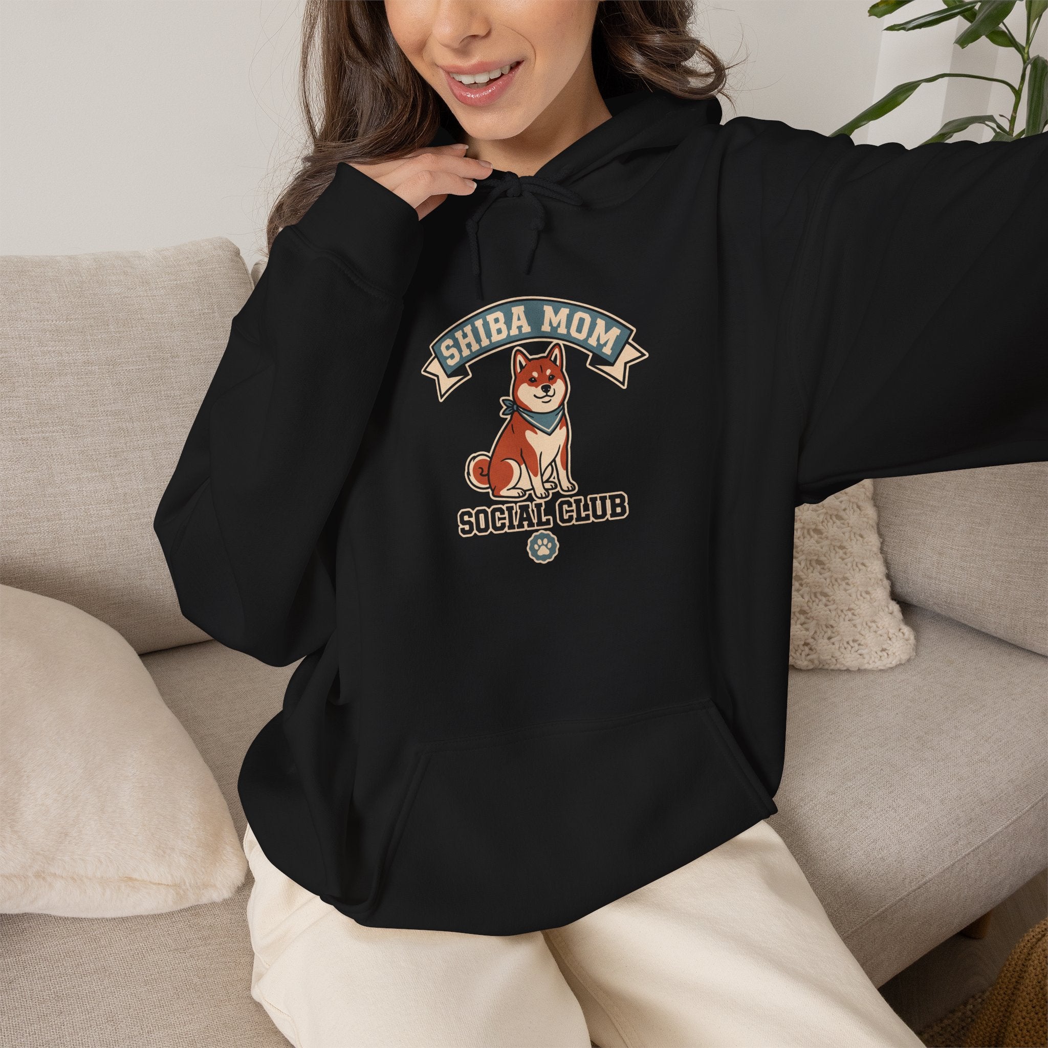 Shiba Mom Social Club — Cozy Shiba Inu Dog Mom Hoodie | Petsy Square