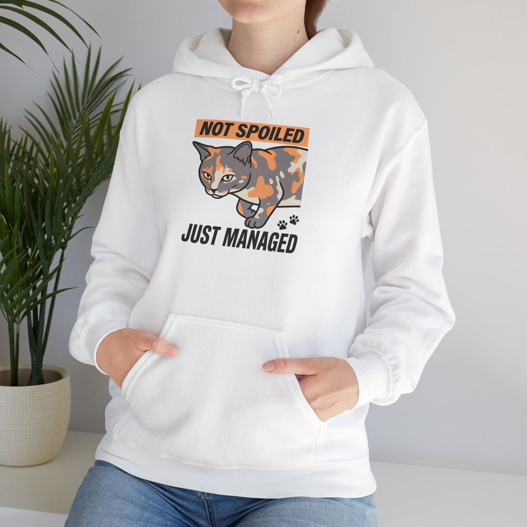 Not Spoiled Just Managed — Cozy Cat Lover Hoodie | Petsy Square