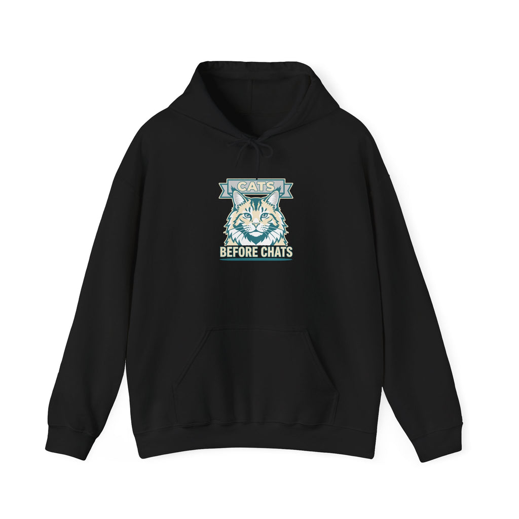 Cats Before Chats — Cozy Introvert Cat Lover Hoodie | Petsy Square