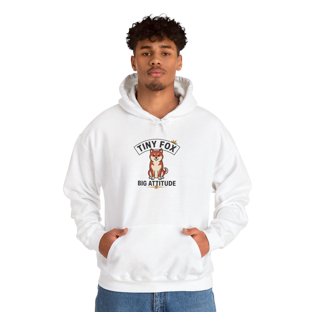 Tiny Fox Big Attitude — Cozy Funny Shiba Inu Hoodie | Petsy Square