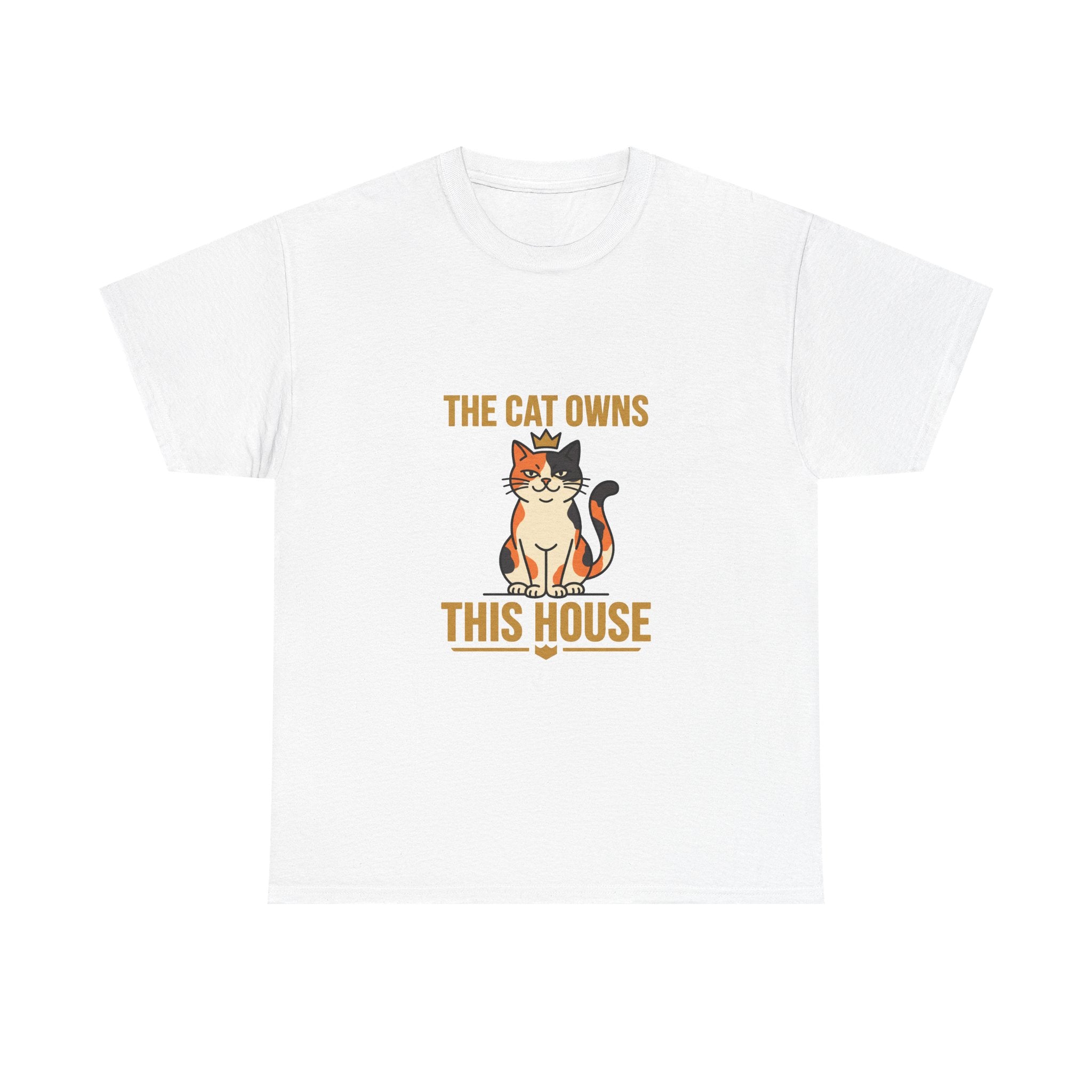 The Cat Owns This House — Funny Cat Lover Tee | Petsy Square