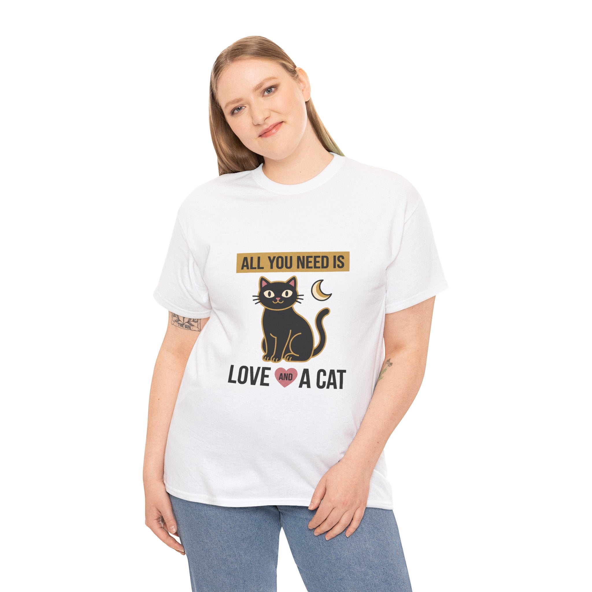 All You Need Is Love And A Cat — Cute Cat Lover Tee | Petsy Square