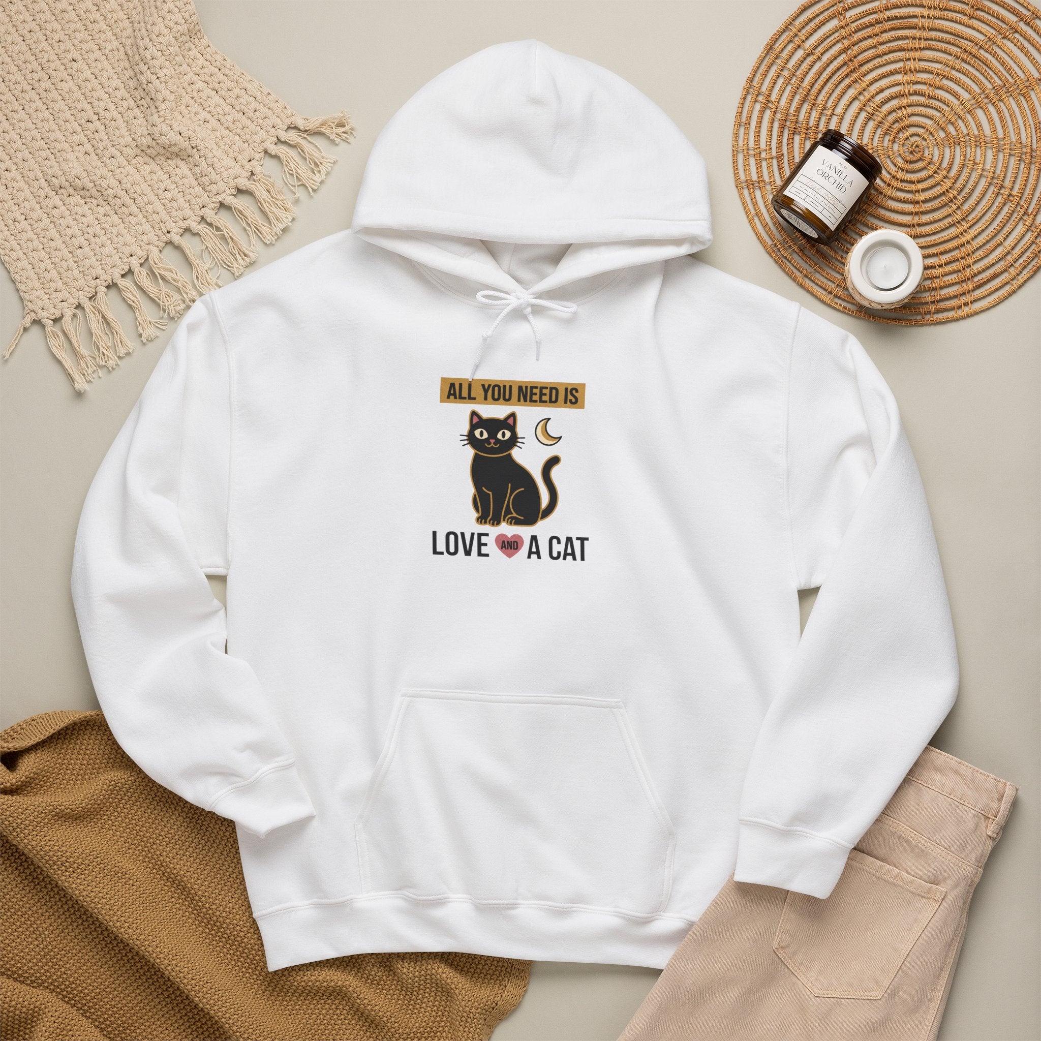 All You Need Is Love And A Cat — Cozy Cat Lover Hoodie | Petsy Square